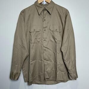 Vintage Men’s WASHINGTON DEE CEE UNION‎ MADE KHAKI Work Shirt 16.5 LARGE